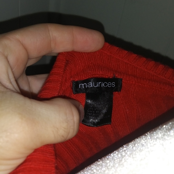 Woman's Medium Red Half Sleeve Shirt/Top/Blouse - Picture 2 of 2